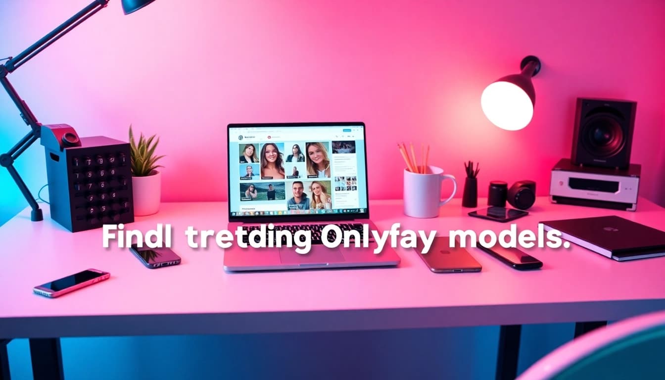 Find trending OnlyFans models in a modern workspace showcasing social media engagement and creativity.