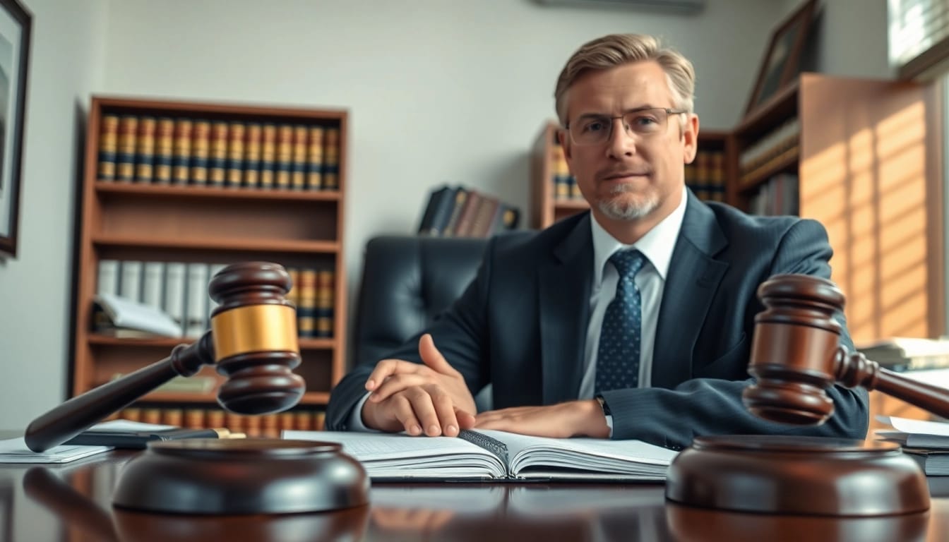 Truck accident attorney Clearwater providing expert legal advice in a professional office setting.