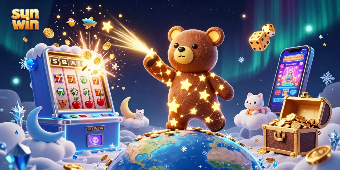 Experience thrilling wins with sun win as a constellation bear and casino elements burst into life.