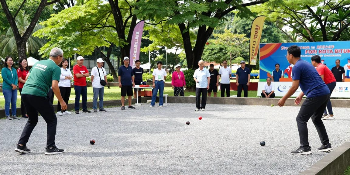 FOPI Kota Bitung menunjukkan semangat olahraga petanque dalam kompetisi komunitas yang meriah.