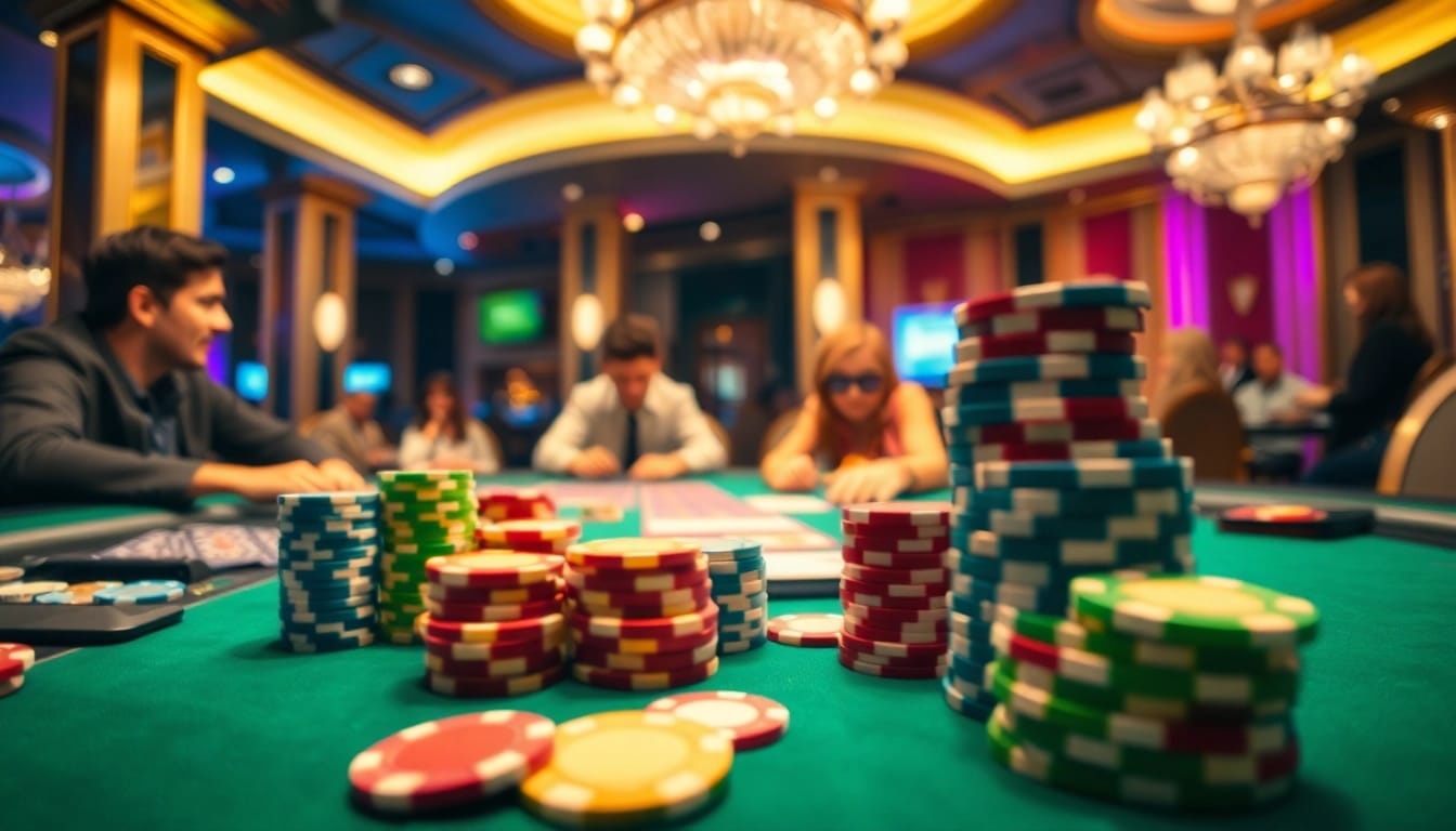 Menangkan taruhan di meja poker pakde4d dengan suasana kasino yang mewah dan menegangkan.
