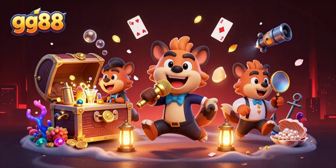 Experience the thrilling action at gg88 with lively hyenas in a vibrant casino club scene.