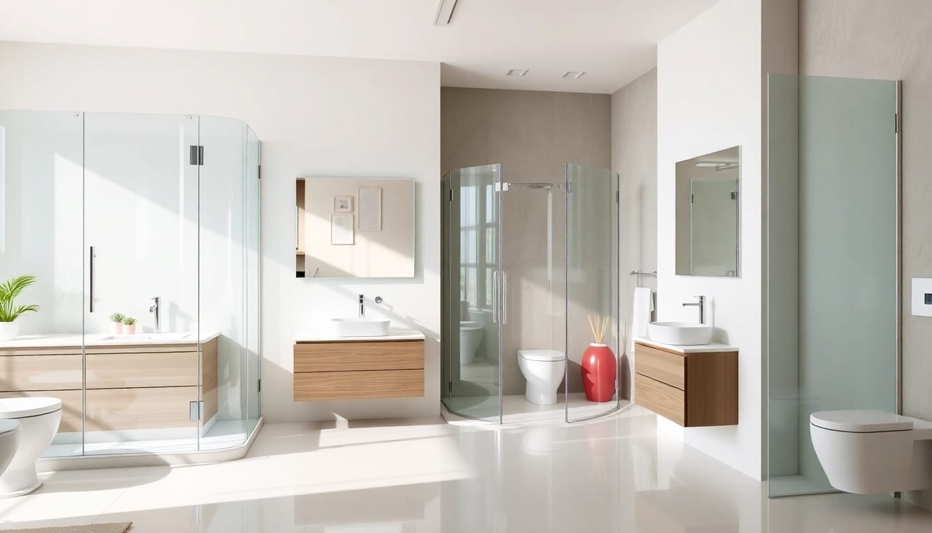 Sonni sanitär GmbH präsentiert hochwertige Badezimmerprodukte in modernem Showroom.