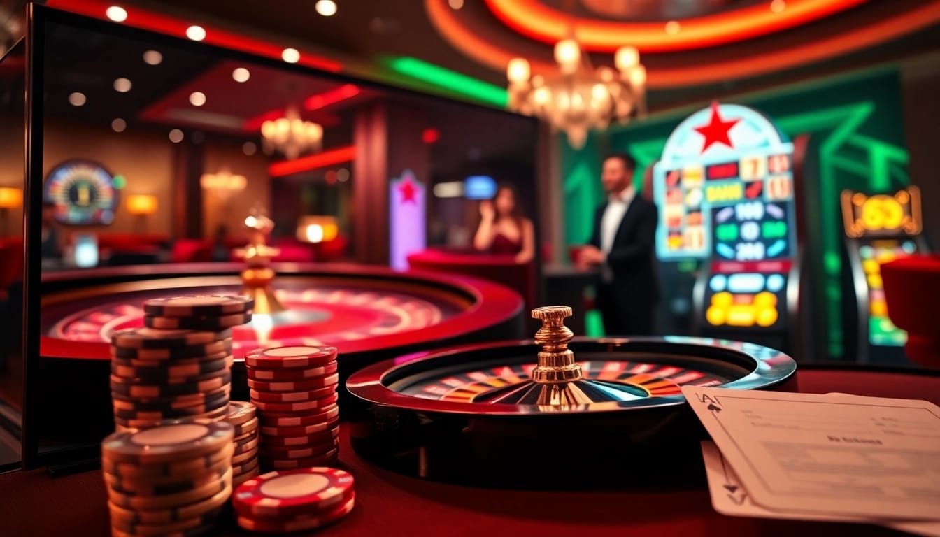 Vivez l'excitation d'un casino fiable en ligne avec un jeu de roulette vibrant, des cartes élégantes et une ambiance luxueuse.