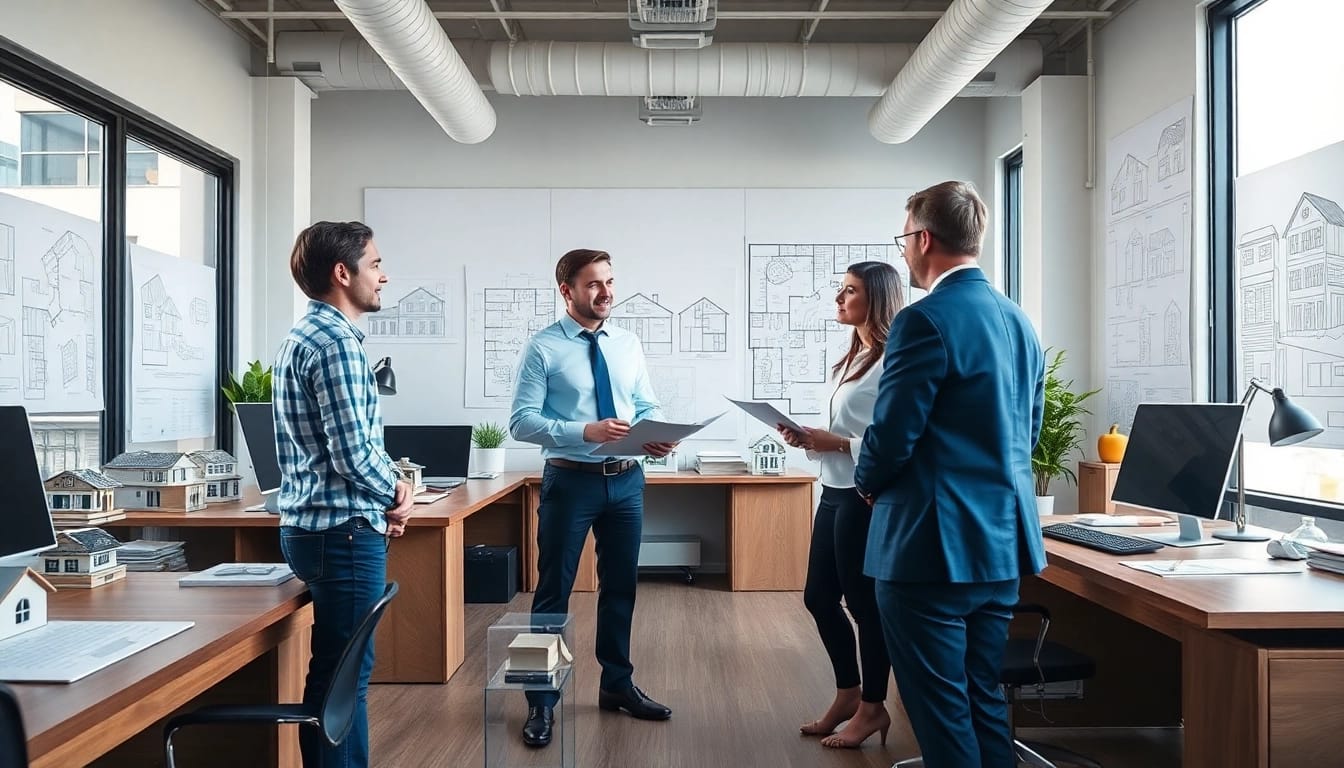 Contact residential architect Boston for personalized design consultations in a modern office setting.