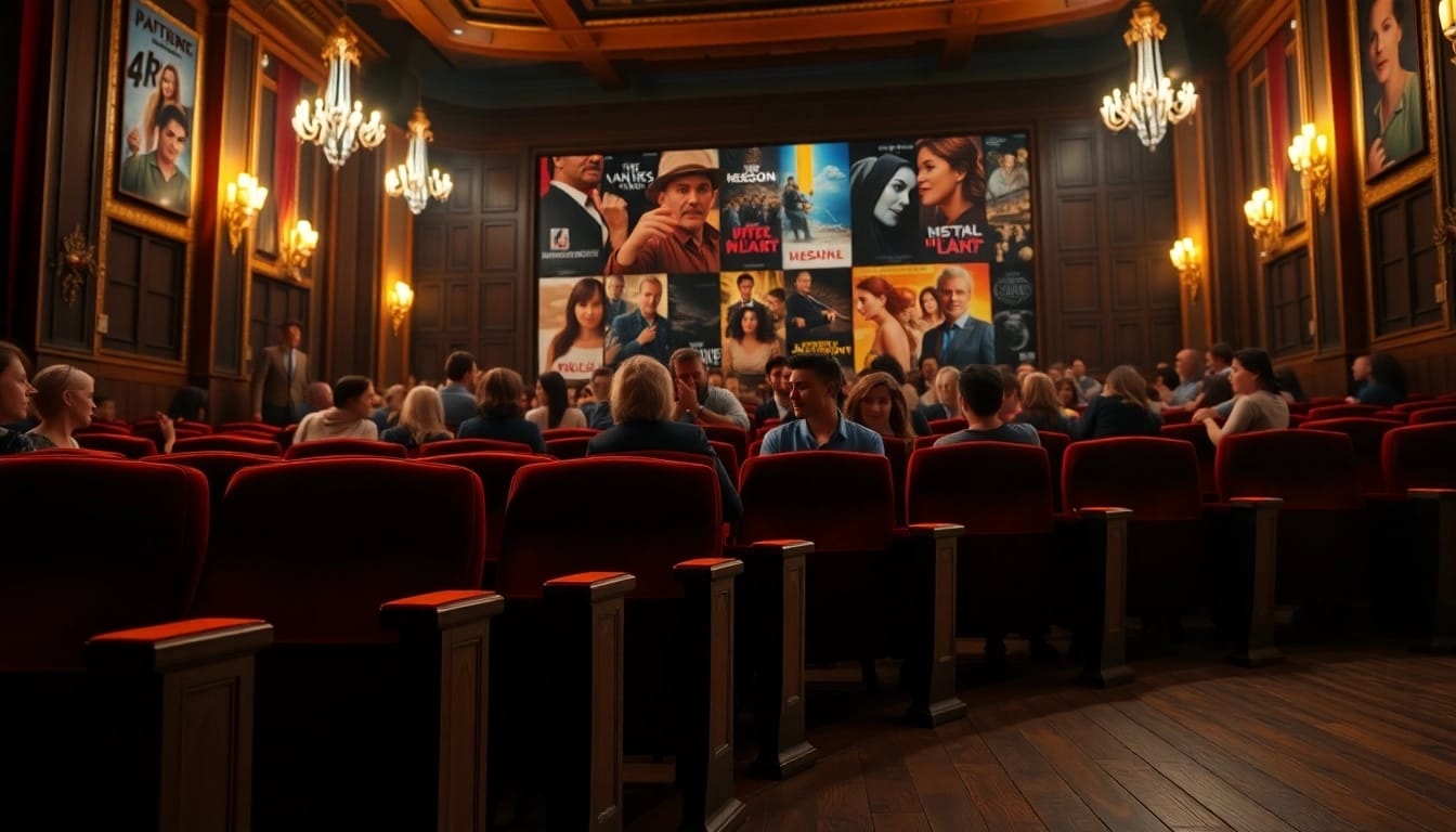 ดูหนัง ในโรงภาพยนตร์ที่มีกลิ่นอายความหรูหราและอบอุ่น