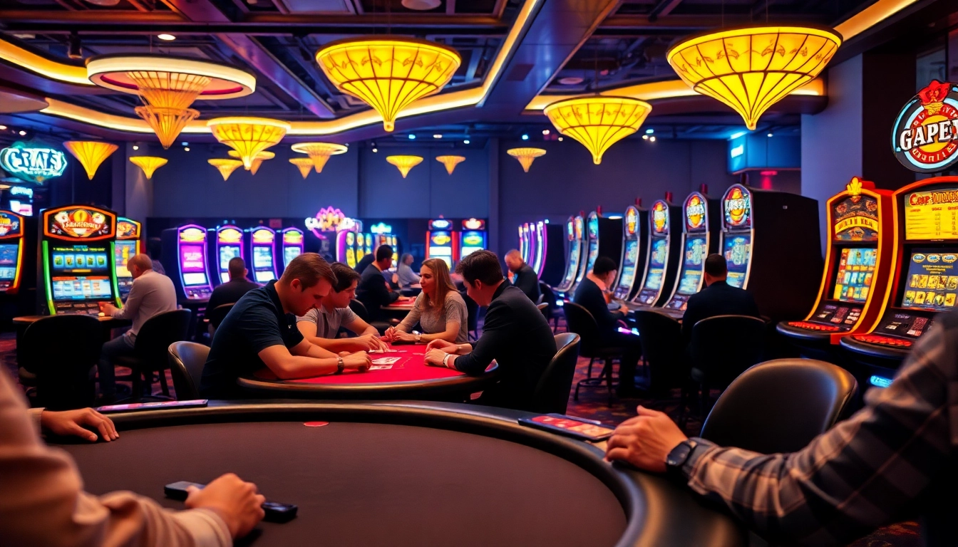 Engaging players at a Non gamstop Casino Uk showcasing vibrant games and lively atmosphere.