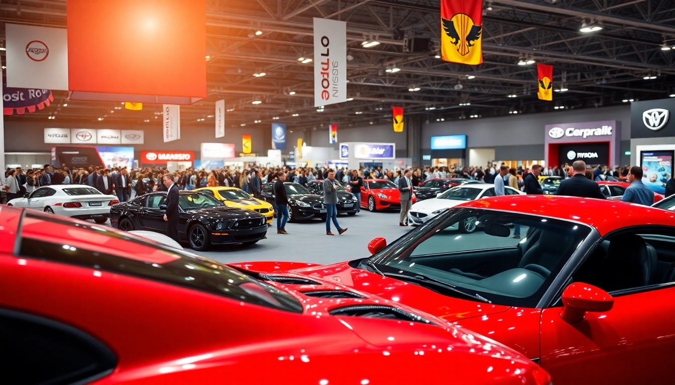Experience the excitement of the Auto Cars Show with diverse cars on display and enthusiastic crowds.