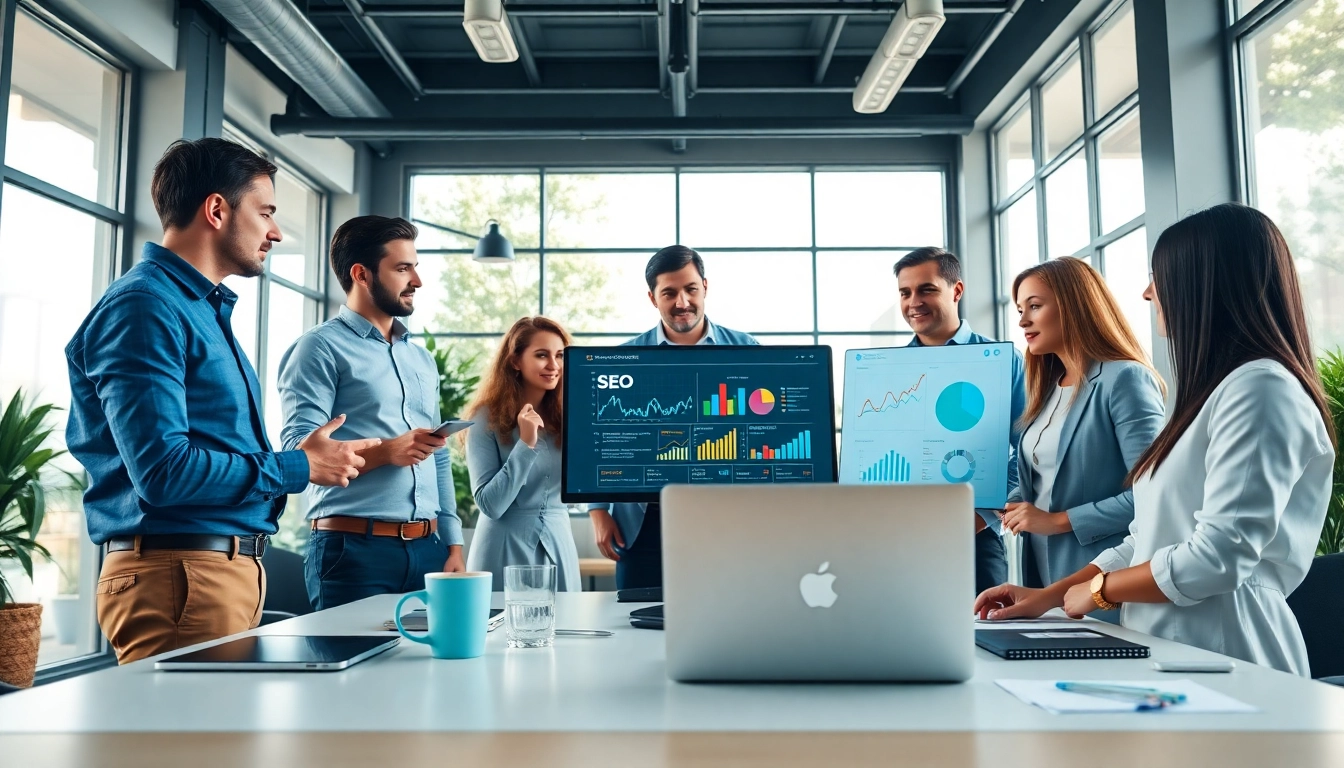Eine SEO Agentur Bonn, die innovative Strategien in einem modernen Büroumfeld entwickelt.