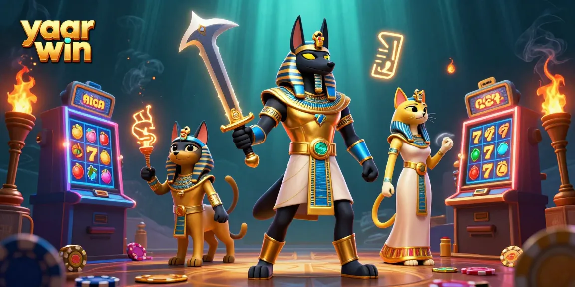 Experience the thrill of winning with yaar win in this rich and dynamic casino illustration.