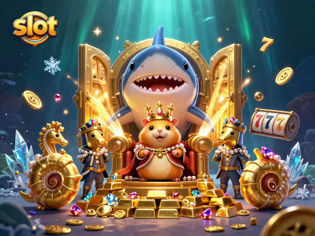 Mesin slot memberikan kemenangan dengan simbol slot dan pemandangan kerajaan hamster emas yang megah.