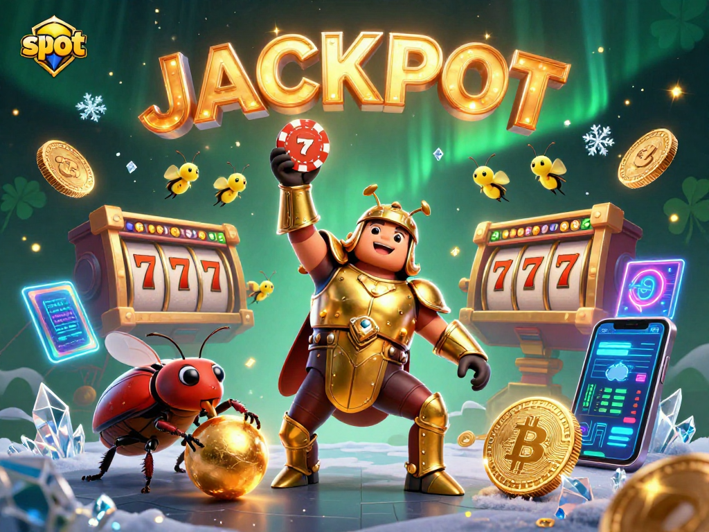 Slot menghadirkan keberuntungan dalam ilustrasi kasino fantastis ini dengan karakter dan elemen menarik