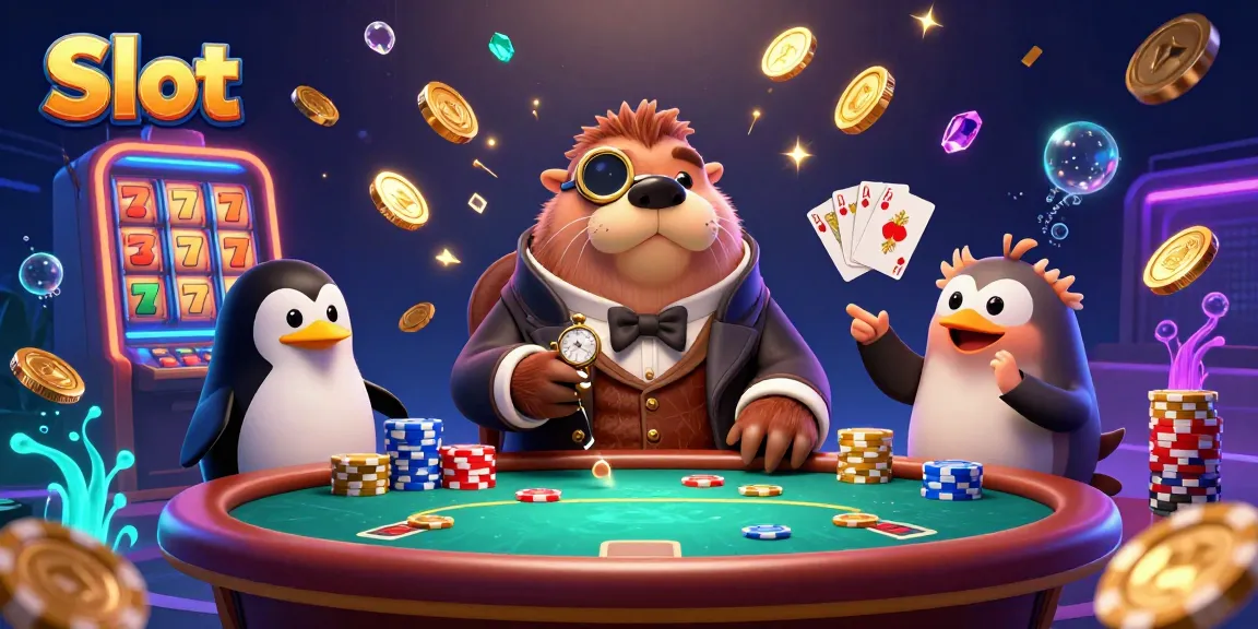 Spin the wheels of fun with engaging Slot games featuring jolly characters in a vibrant casino setting.