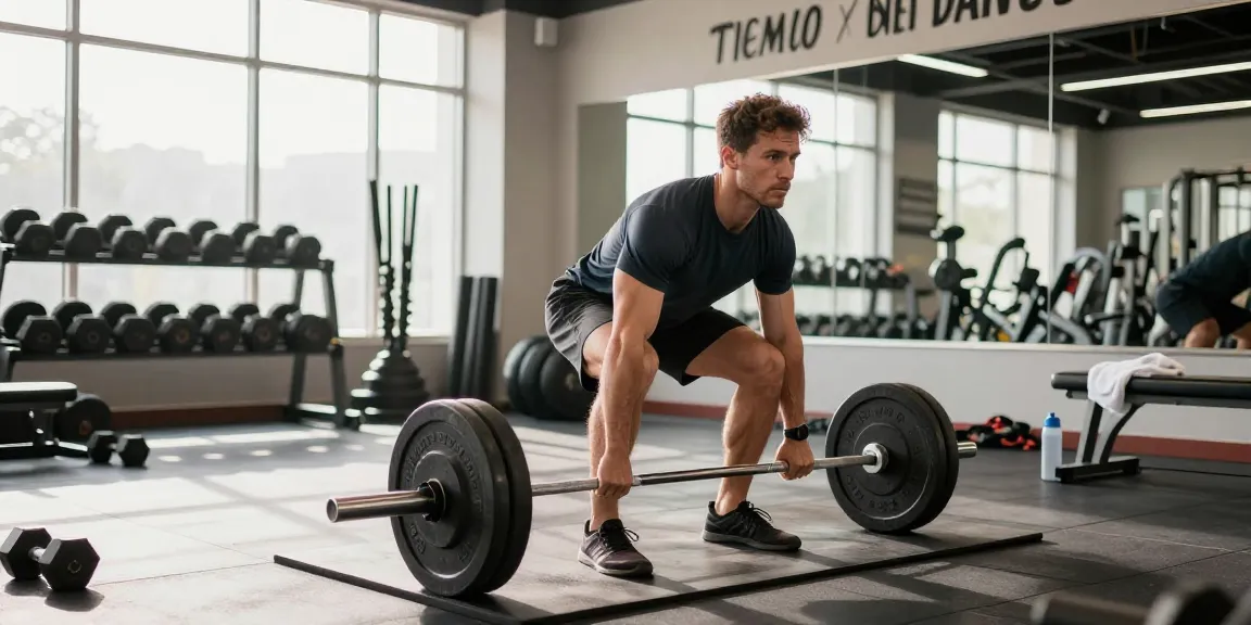 Pharmaqo Shop athlete lifting weights in a modern gym setting.