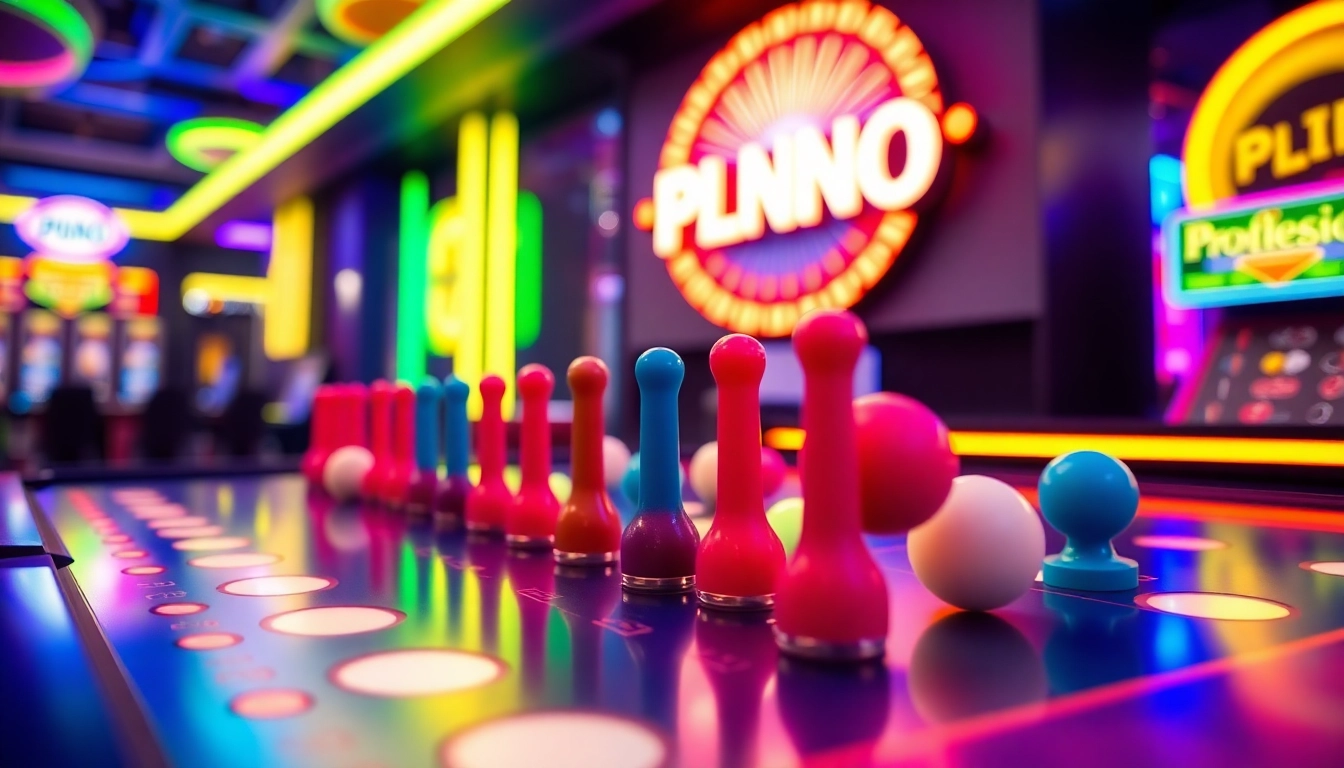 Rasakan keseruan bermain situs plinko dengan papan permainan penuh warna dan bola yang jatuh.