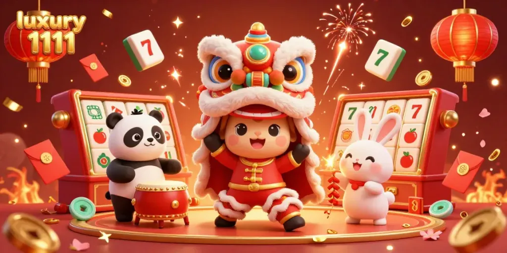 Simulasikan kemenangan di kasino dengan luxury 1111 dan simbol slot yang berkilauan.