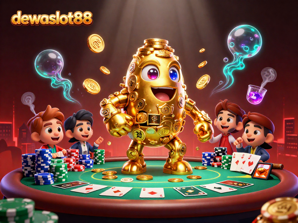 Menangkan pengalaman bermain dewaslot88 dengan ilustrasi 3D slot bertema dewa dan poker.