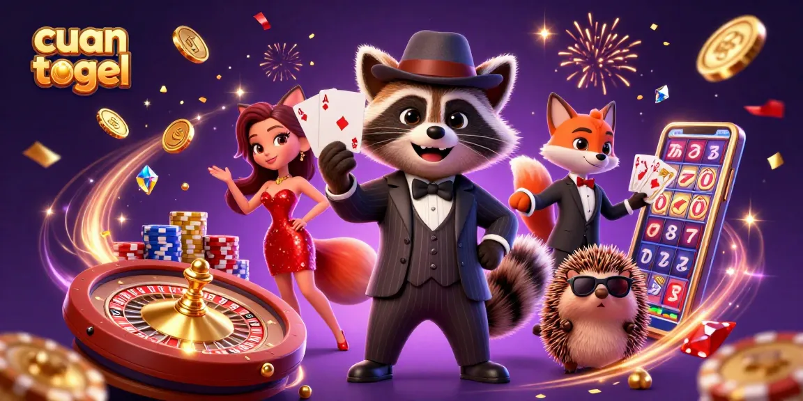 Experience cuan togel with charming characters in an energetic casino scene full of games and wins.