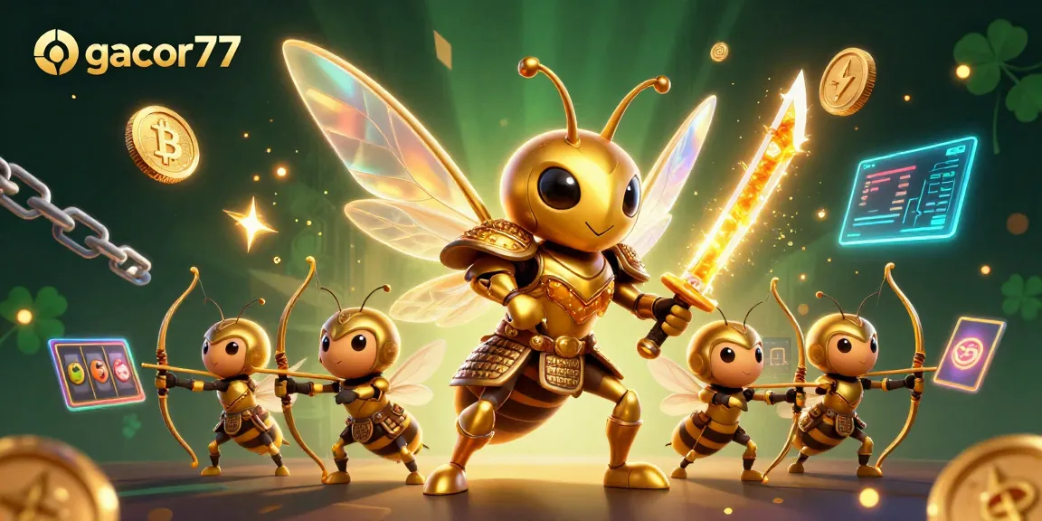 Menangkan slot gacor77 dengan hornet samurai berkilau dan simbol jackpot yang berpendar!
