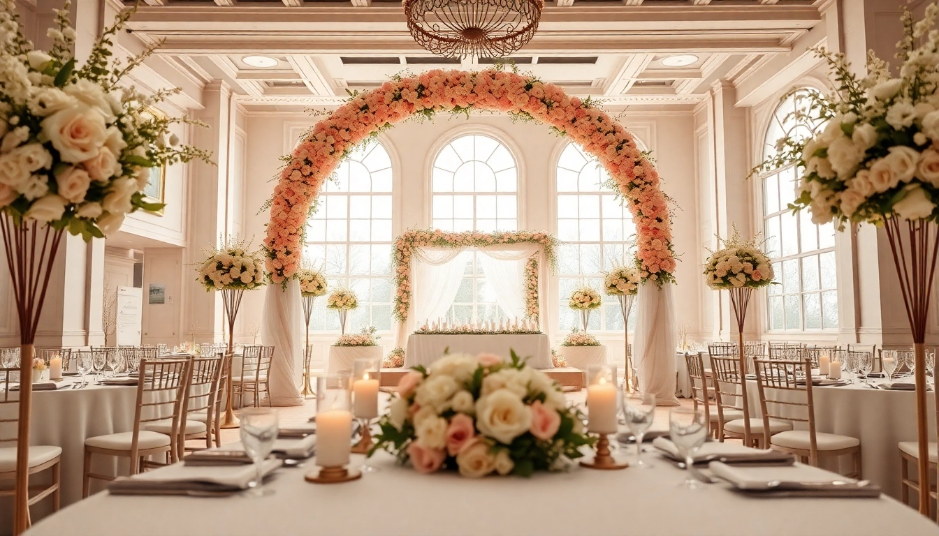 Experience the charm of a Wedding Event Space Jacksonville with a stunning floral setup.