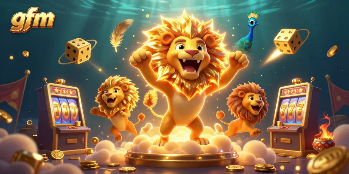 Experience thrilling gaming at gfm with vibrant golden visuals and casino excitement.