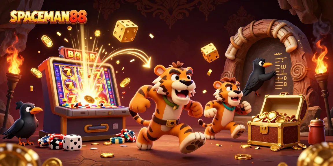 SPACEMAN88 highlights thrilling jackpots at a prehistoric casino with dynamic gaming elements.
