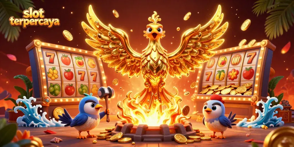 Memenangkan big win di slot terpercaya dengan simbol lucky 7 dan jackpot yang bersinar.