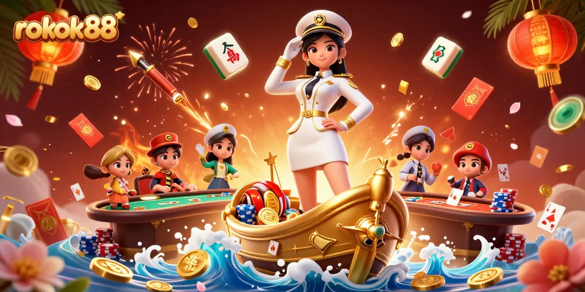 Experience thrilling games with rokok88, featuring vibrant poker tables and dynamic chip stacks.