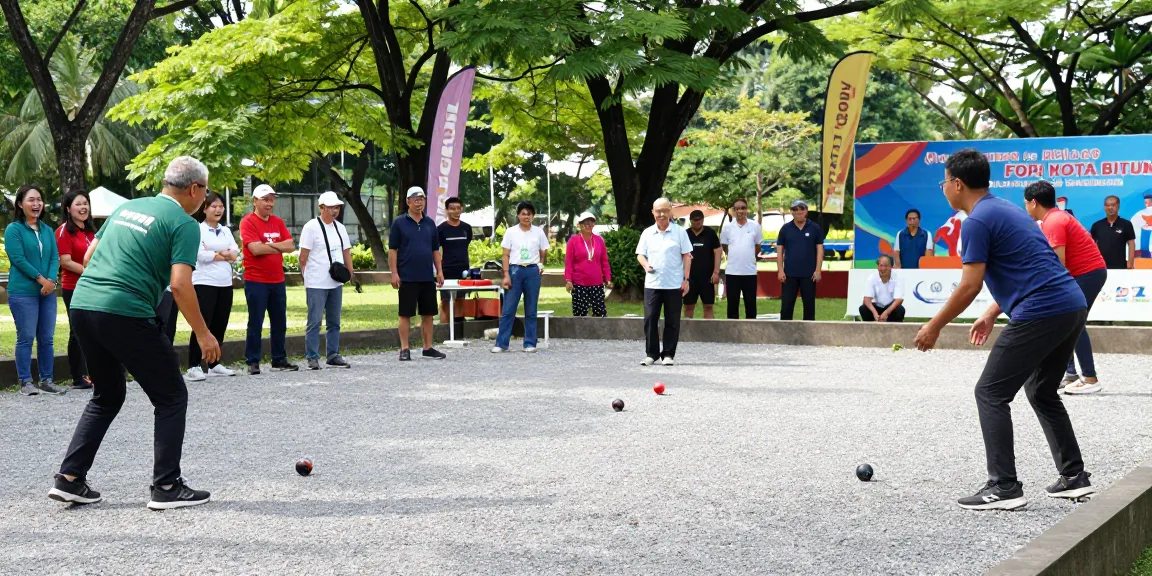 FOPI Kota Bitung menunjukkan semangat olahraga petanque dalam kompetisi komunitas yang meriah.