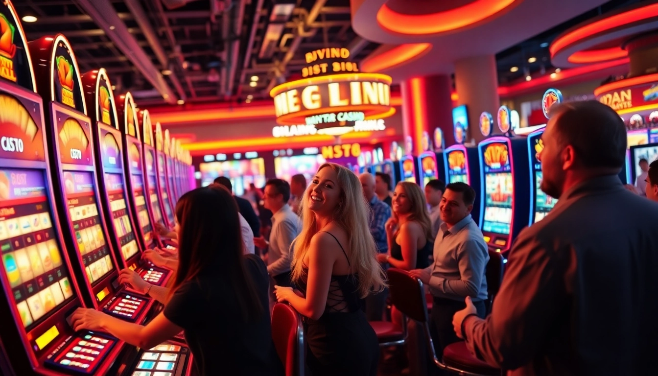 Rasakan keseruan bermain fitur apk slot dengan mesin slot warna-warni di kasino.