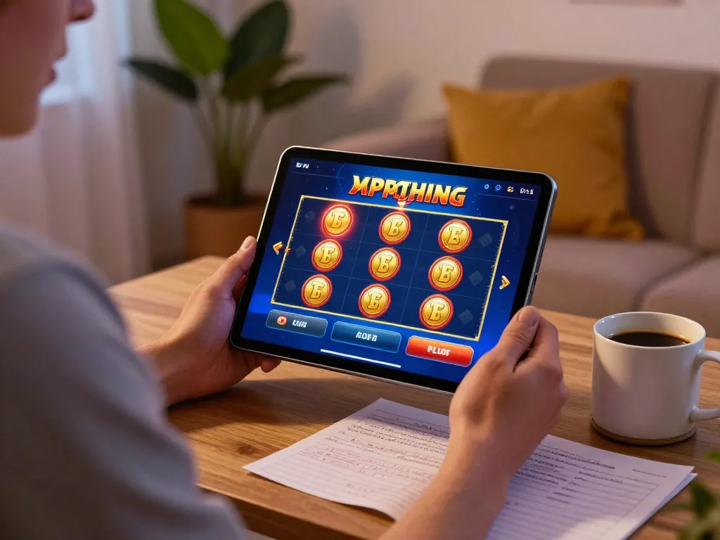 Experience slot bet 50 action with a focused player celebrating in a lush home gaming environment