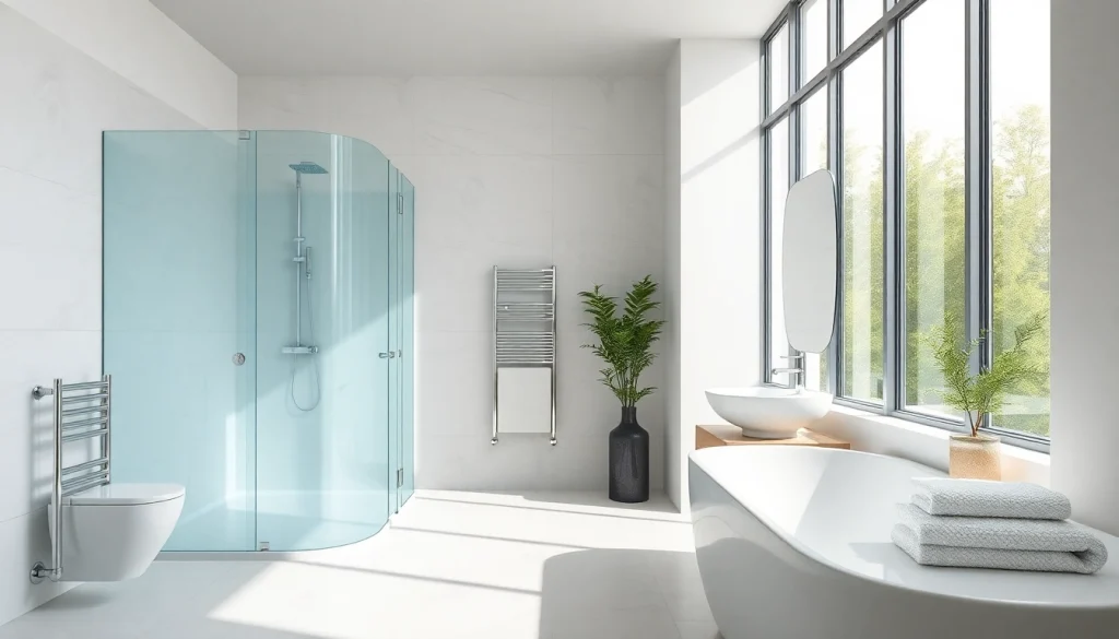 Erleben Sie die eleganten Badsysteme von sonni sanitär GmbH mit modernen Duschwänden.