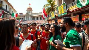 Experience exciting sports betting Mexico with enthusiastic bettors at a vibrant outdoor venue.