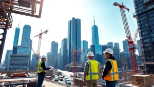 Manhattan General Contractor supervising a construction project in an urban setting.