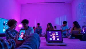 Engaging users interacting with nsfw ai platforms in a modern digital setting