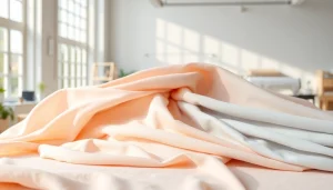 Hydrofiel katoen in pastelkleuren presenteren met een zachte textuur.