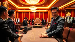 Excited players engaging at the bk8thai ทางเข้า, showcasing a premium online gambling experience.