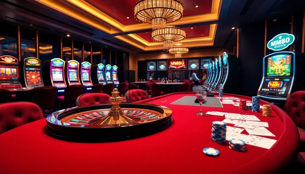 Players enjoying a thrilling game at MM88 vin casino, showcasing excitement and professionalism.