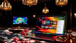 Engage with immersive SHBET online gaming experience featuring poker chips and roulette wheel.