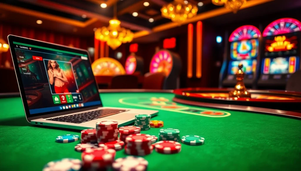 Découvrez l'excitation du casino en ligne argent réel avec des jetons de poker vibrants et des roues de roulette.