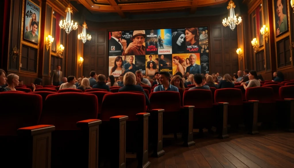 ดูหนัง ในโรงภาพยนตร์ที่มีกลิ่นอายความหรูหราและอบอุ่น